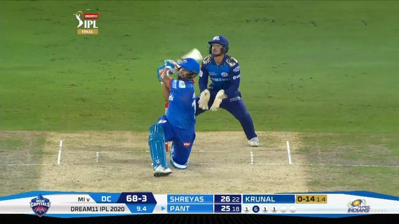 Final: MI vs DC – Rishabh Pant Six background