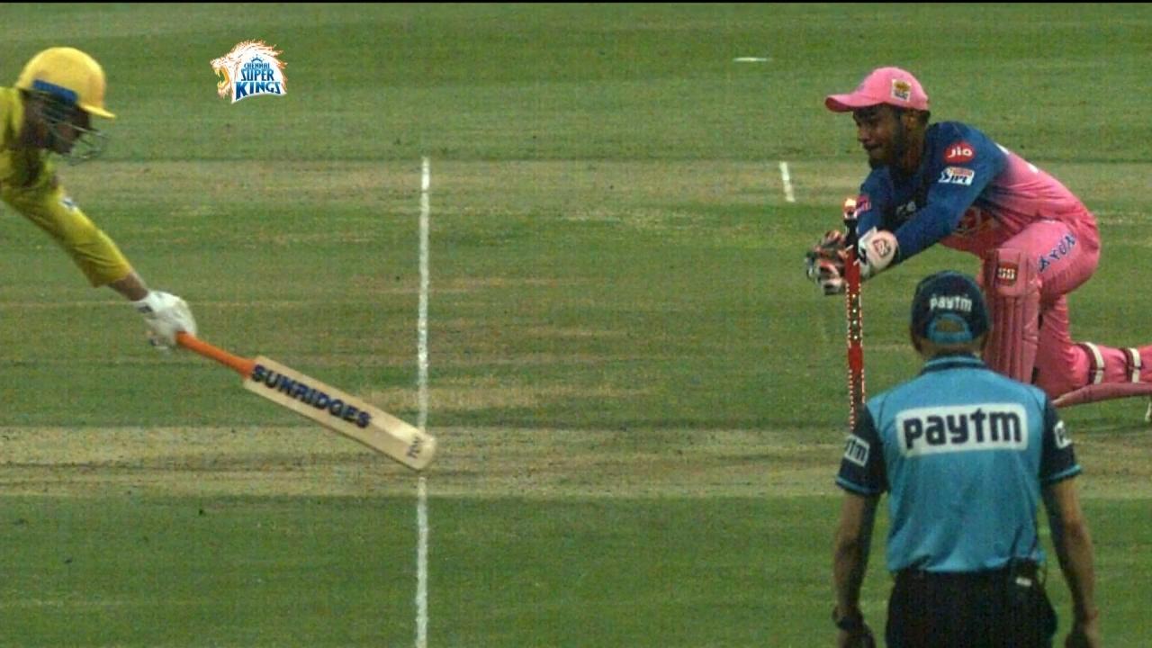 Archer throws, Samson completes, Dhoni run-out