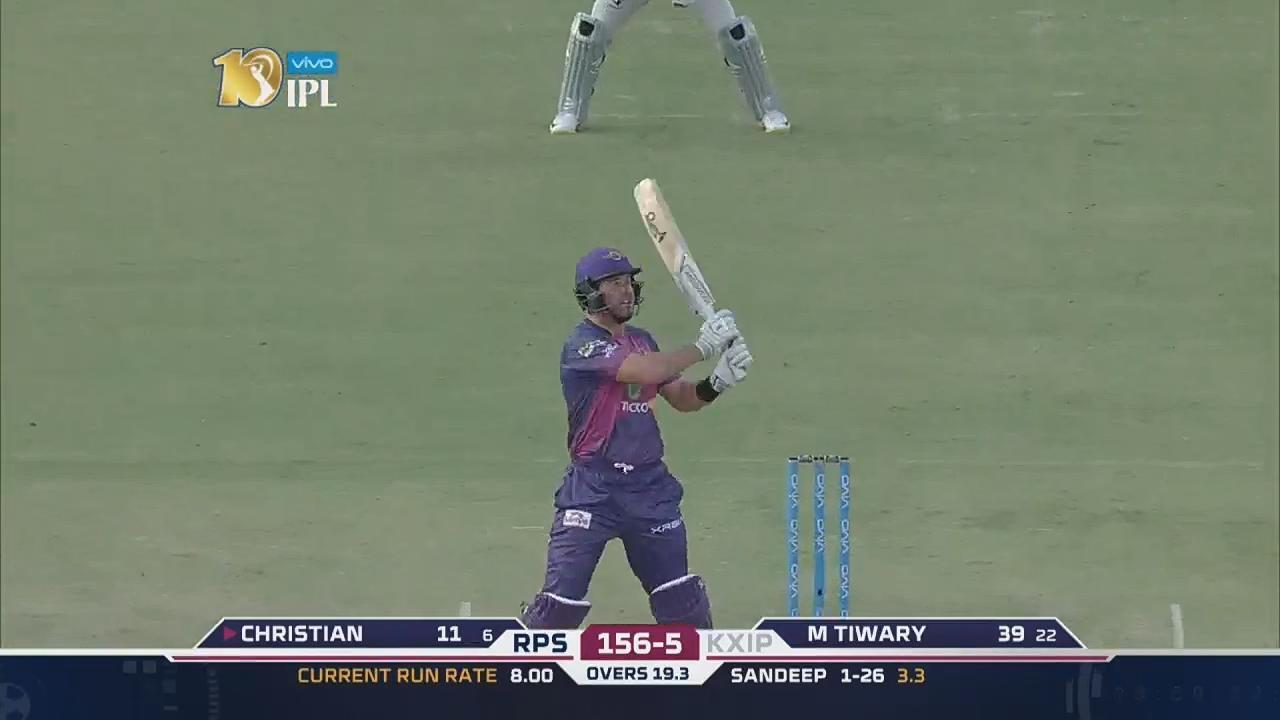 M4: KXIP vs RPS – Dan Christian Six background
