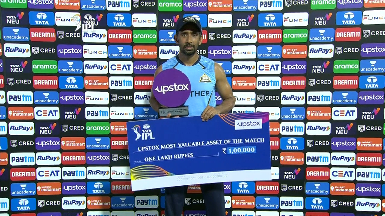 M62: CSK vs GT – Upstox most Valuable Asset of the match – Wriddhiman Saha