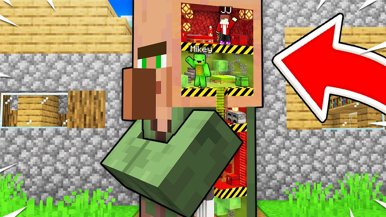 MIKEY AND JJ BUILT A BUNKER INSIDE A VILLAGER IN MINECRAFT
