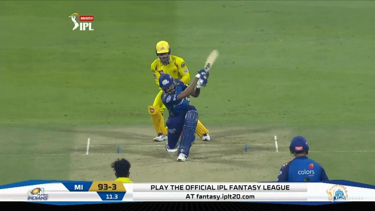M01: MI vs CSK – Hardik Pandya Six