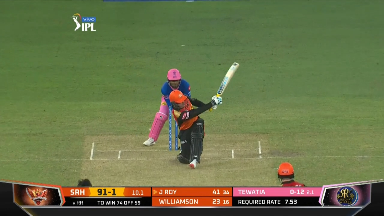 M40: SRH vs RR – Jason Roy Six