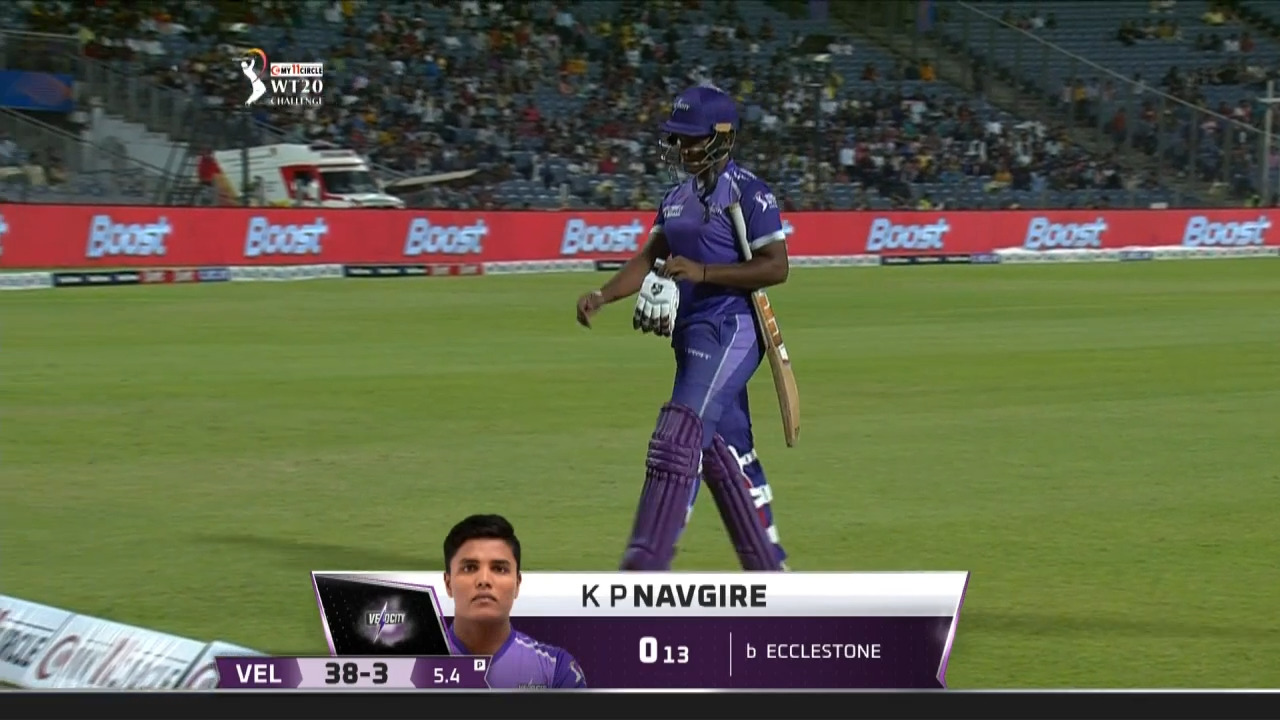 Final: Supernovas vs Velocity – K.P. Navgire Wicket background