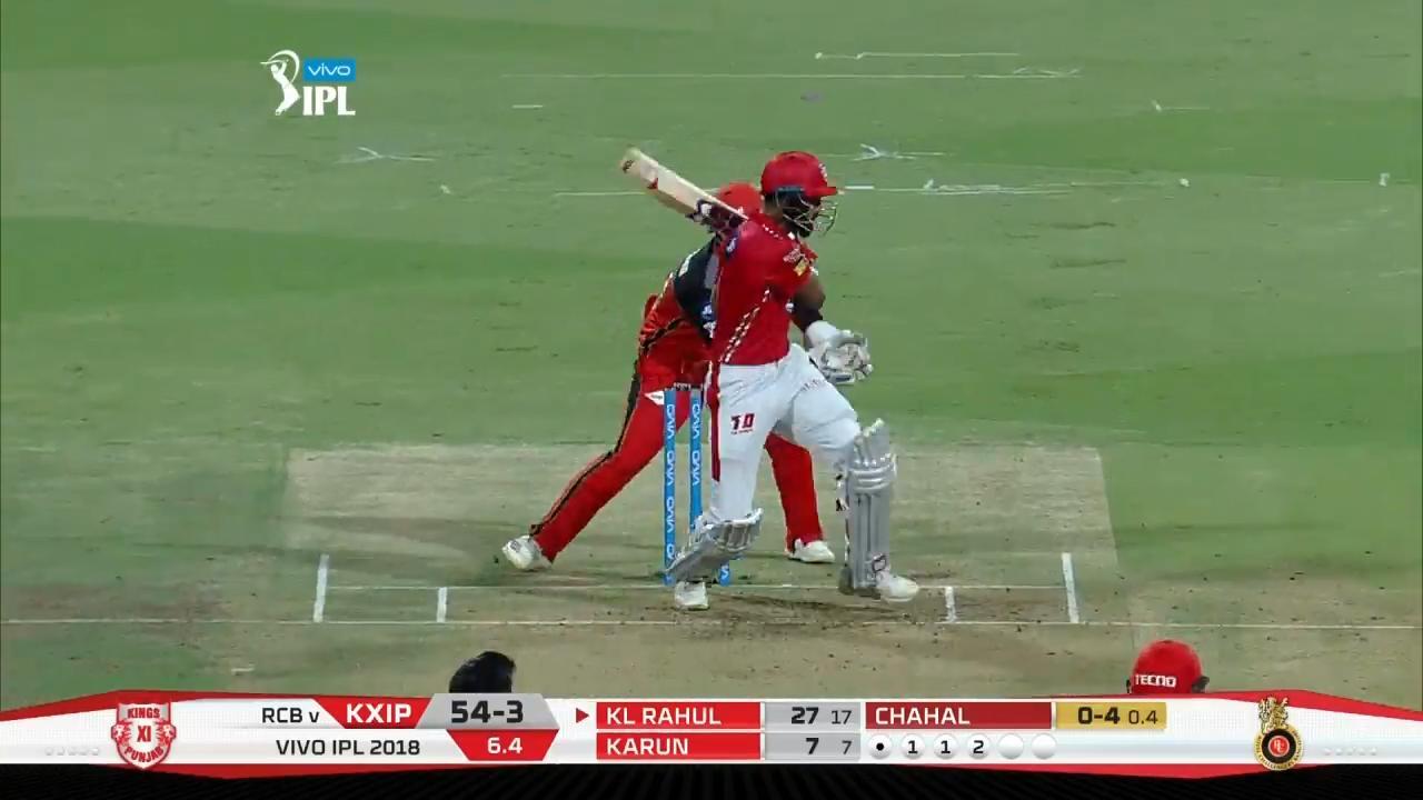 M08: RCB vs KXIP – KL Rahul Six background