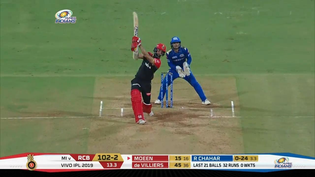 M31: MI vs RCB – Moeen Ali Six