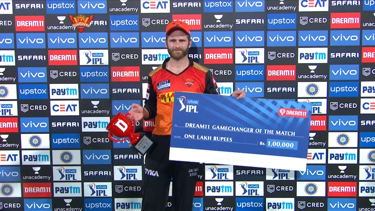 M20: SRH vs DC – Dream11 GameChanger of the Match – Kane Williamson