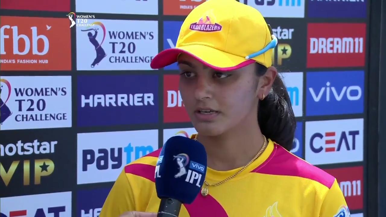 M02: Trailblazers vs Velocity – Harleen Deol Interview background