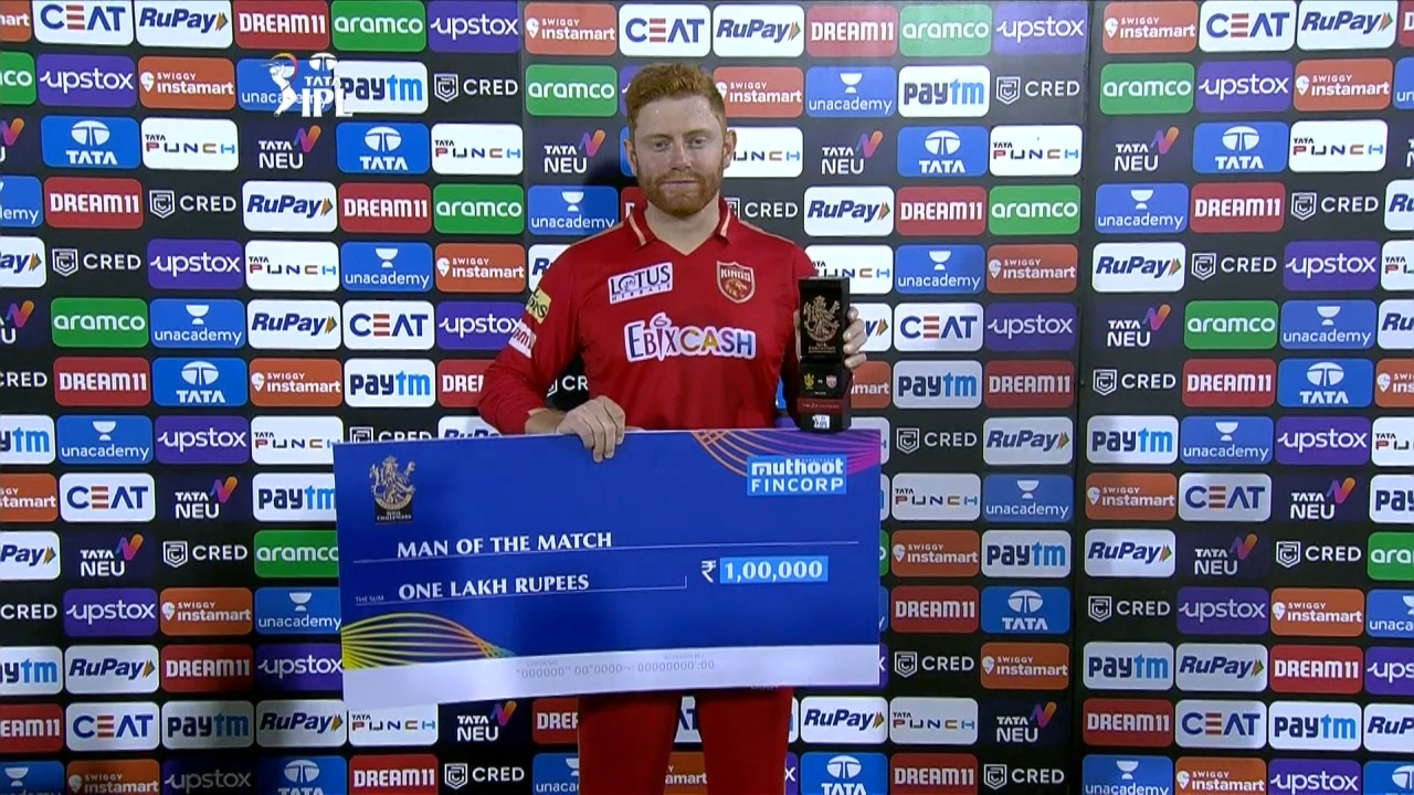 M60: RCB vs PBKS – Man of the Match – Jonny Bairstow background