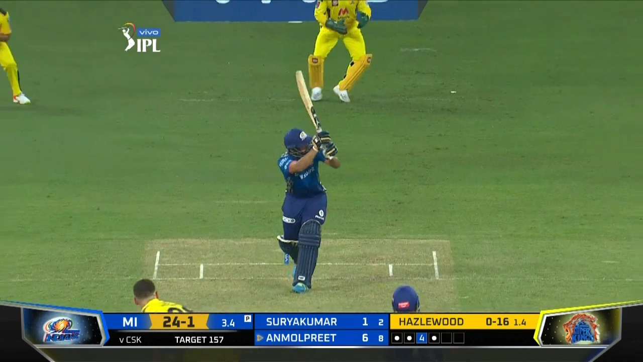 M30: CSK vs MI – Anmolpreet Singh Six