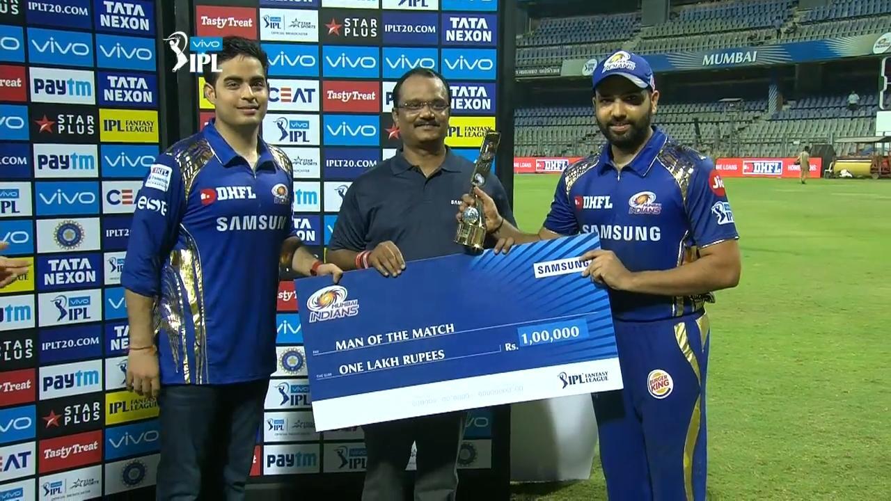 M14: MI vs RCB – Man of the Match – Rohit Sharma