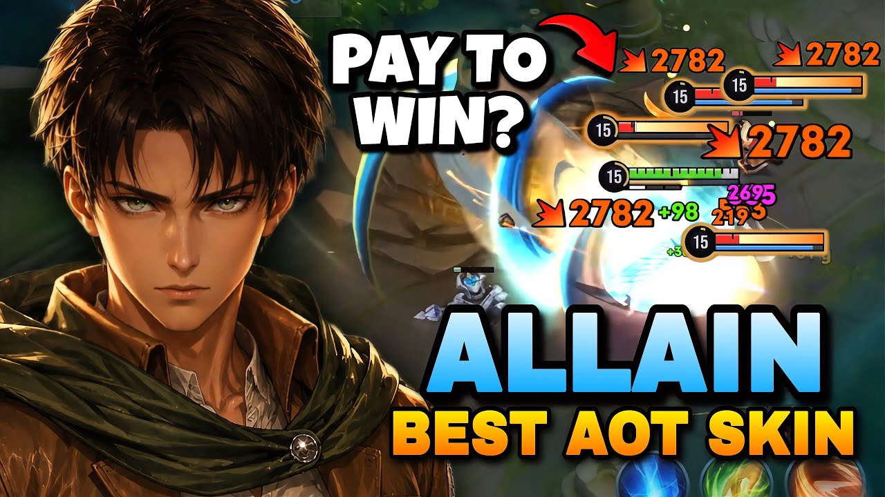 BEST AOT SKIN! ALLAIN LEVI ACKERMAN IS A PAY TO WIN SKIN & CAN EASILY WIN IN RANK! | HONOR OF KINGS