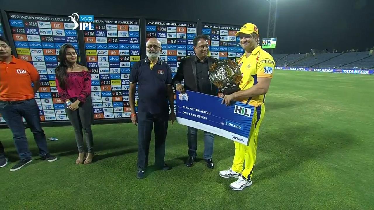 M30: CSK vs DD – Man of the Match – Shane Watson