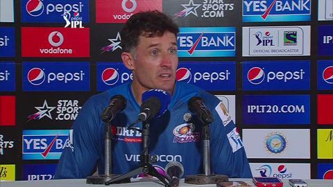 M44: RR vs MI– Michael Hussey Press Conference background