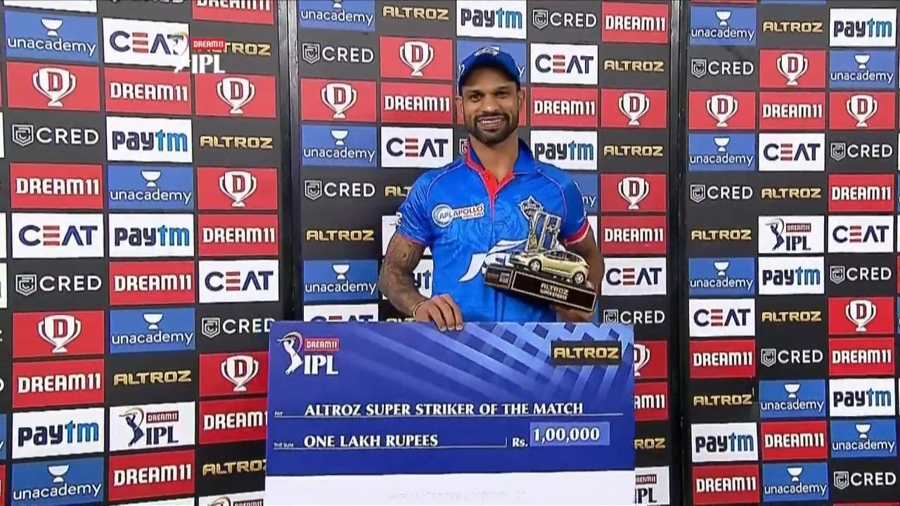 M30: DC vs RR – Altroz Super Striker of the Match – Shikhar Dhawan