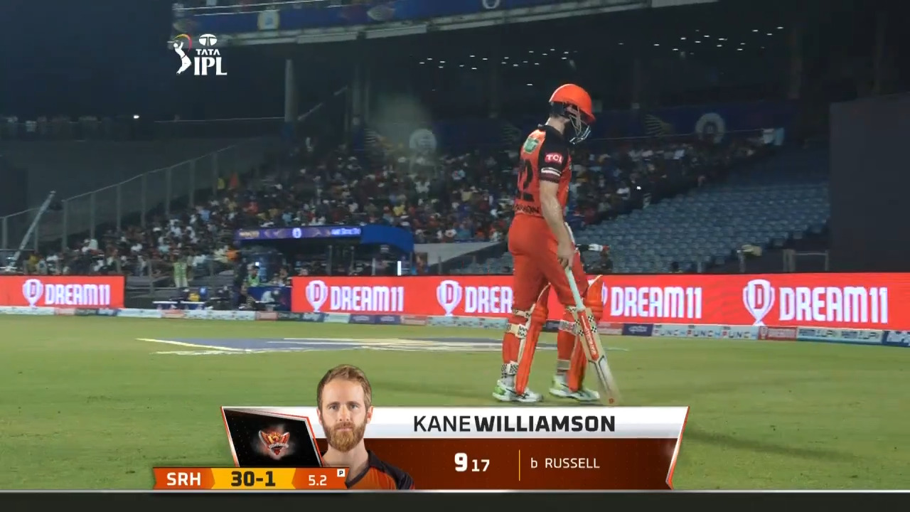 M61: KKR vs SRH – Kane Williamson Wicket