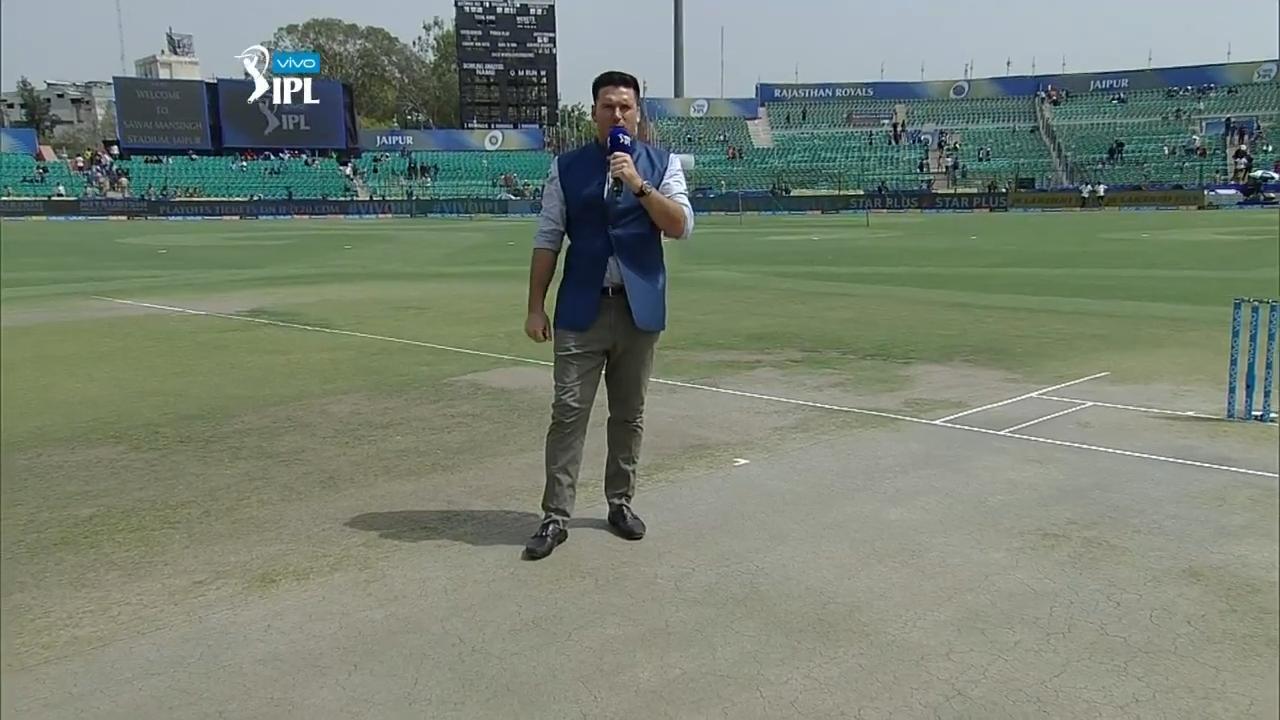M53: RR vs RCB – Pitch Report background