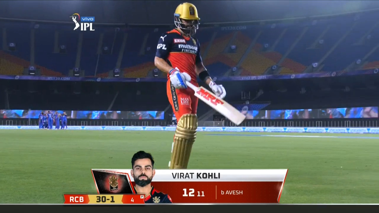 M22: DC vs RCB – Virat Kohli Wicket