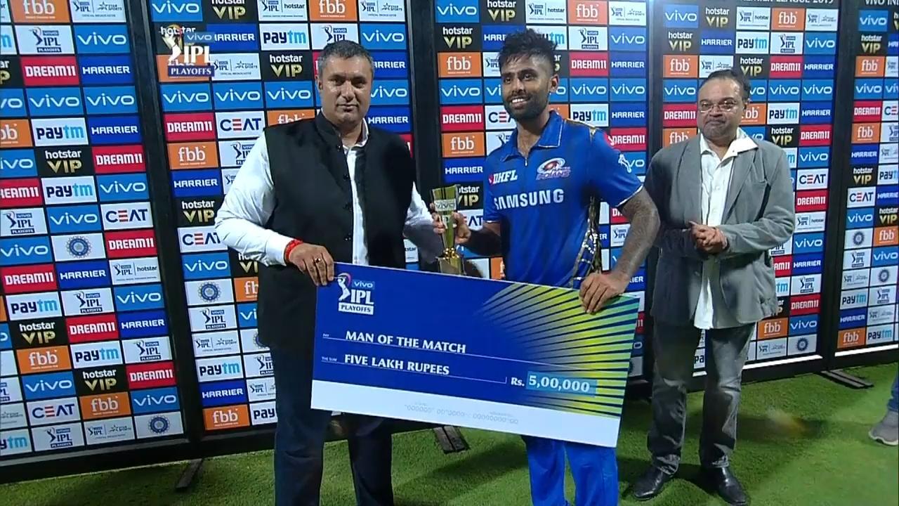 Q1: MI vs CSK – Man of the Match – Suryakumar Yadav