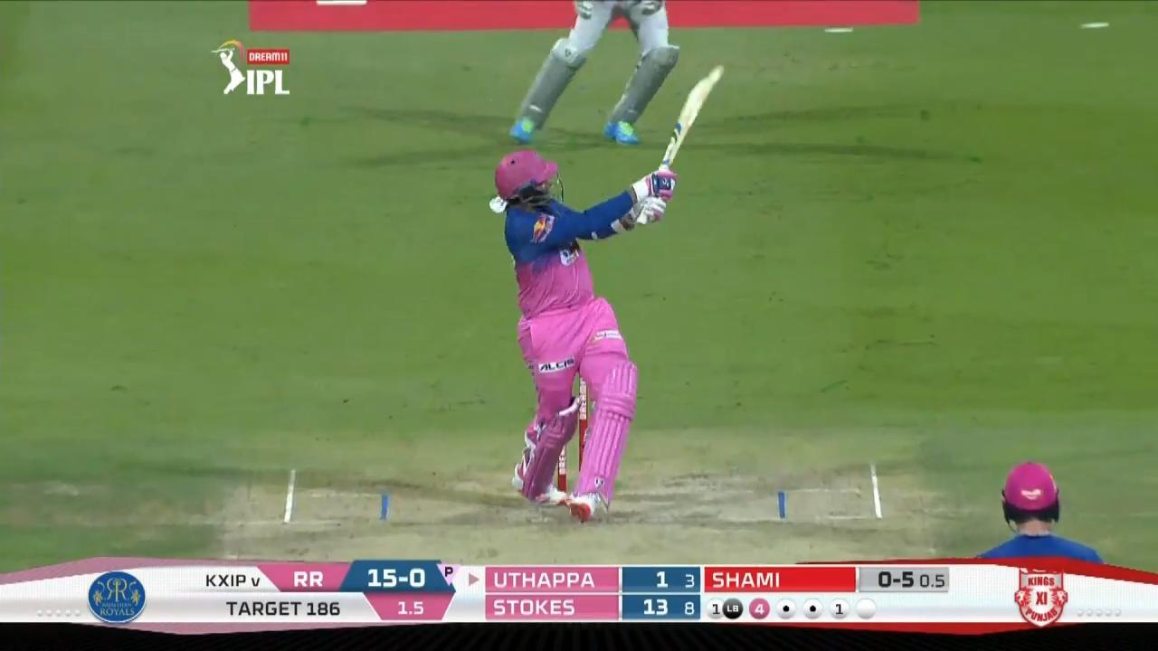 M50: KXIP vs RR – Robin Uthappa Six background