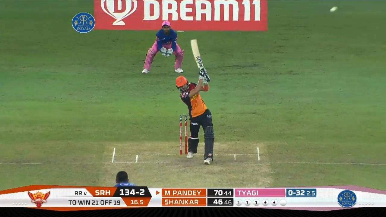 M40: RR vs SRH – Manish Pandey Six