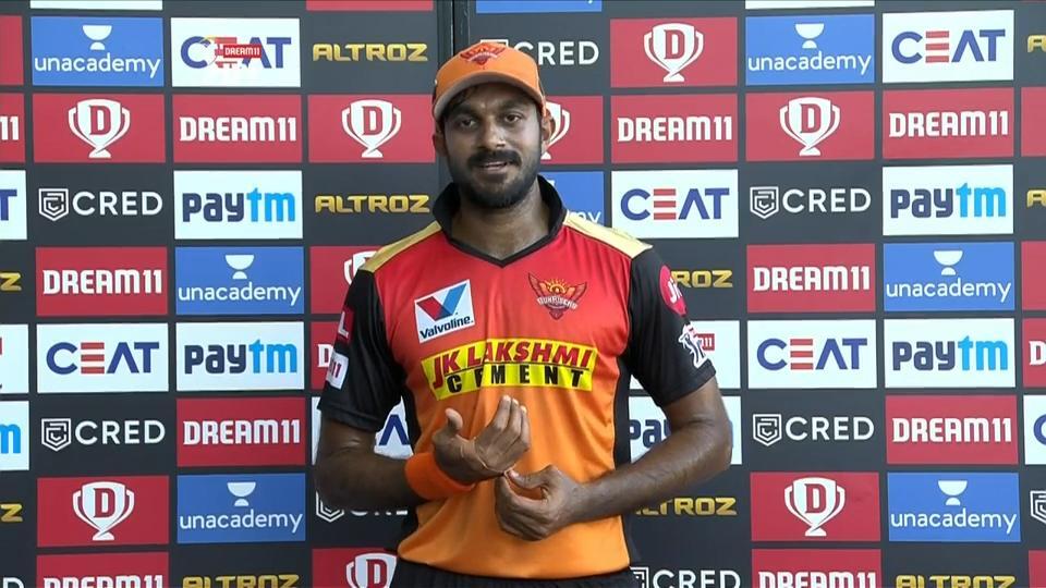 M35: SRH vs KKR – Vijay Shankar Interview background