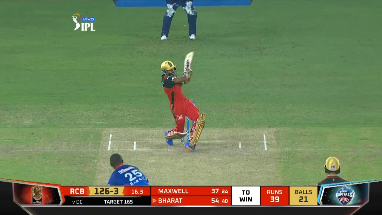 M56: RCB vs DC – K.S Bharat Six