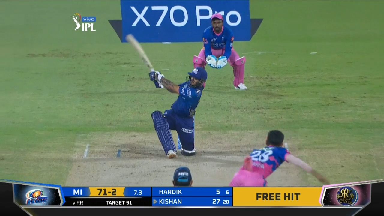 M51: RR vs MI – Ishan Kishan Six