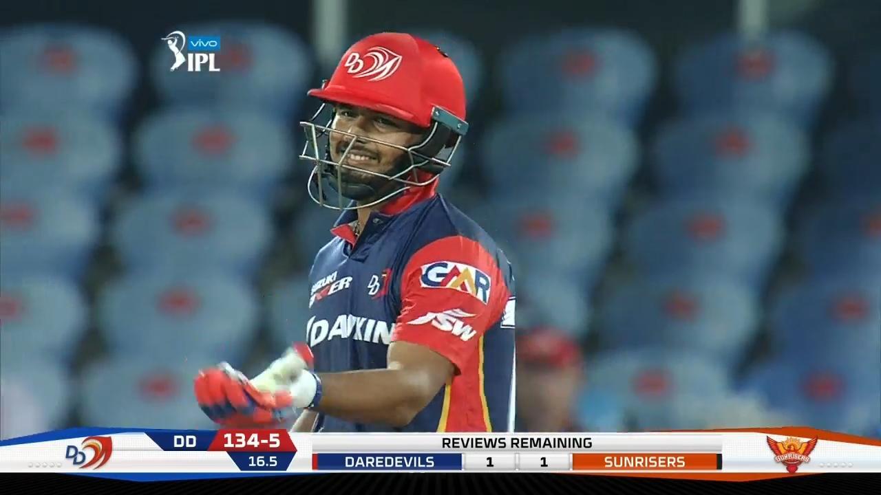 M36: SRH vs DD – Rishabh Pant Wicket background