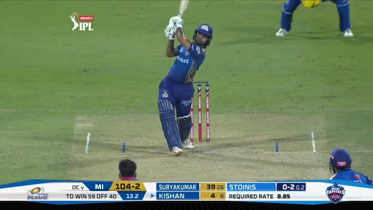 M27: MI vs DC – Ishan Kishan Six background