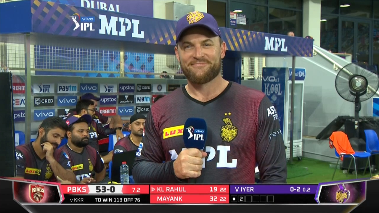 M45: KKR vs PBKS – Brendon McCullum Interview background