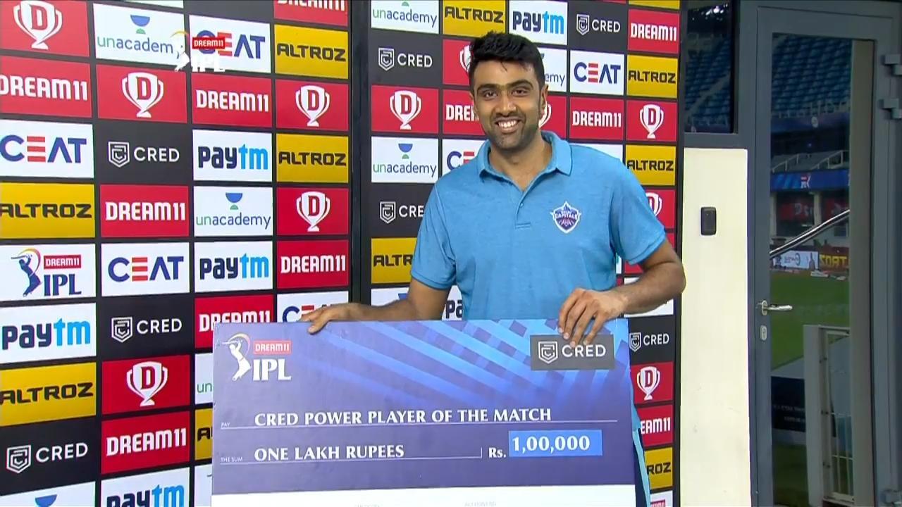 M02: DC vs KXIP – CRED Power Player of the Match – Ravichandran Ashwin