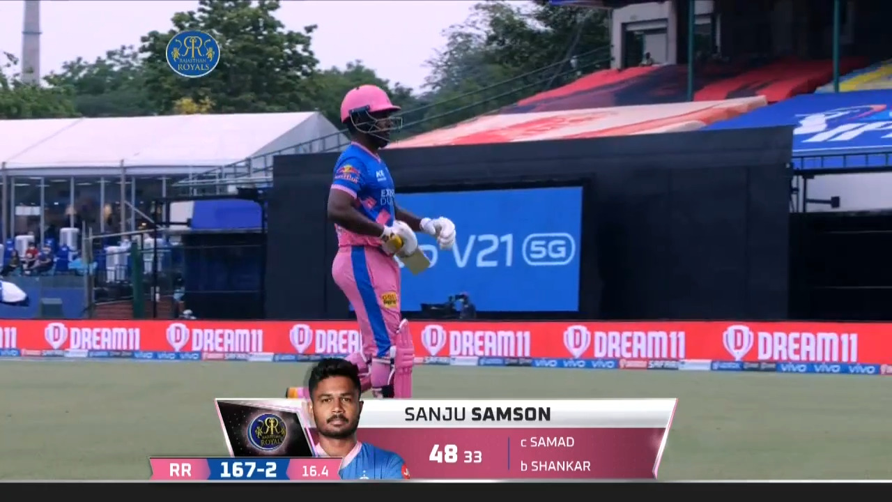 M28: RR vs SRH – Sanju Samson Wicket