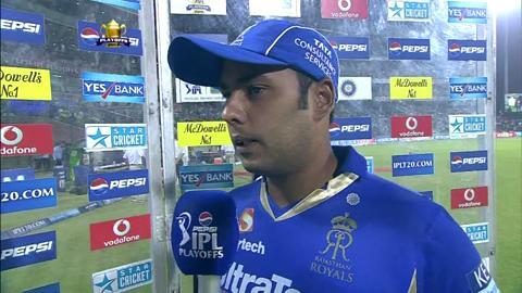 M74: RR vs SRH – Stuart Binny Interview background