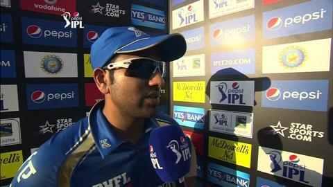 M16: DD vs MI– Rohit Sharma Interview background