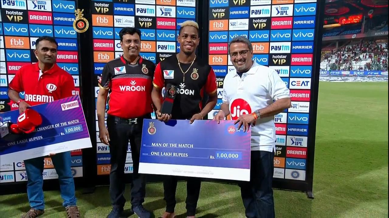 M54: RCB vs SRH – Man of the Match – Shimron Hetmyer