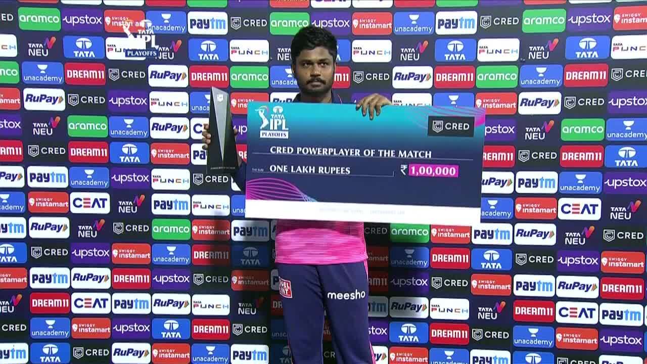Q1: GT vs RR – CRED Power Player of the Match – Sanju Samson