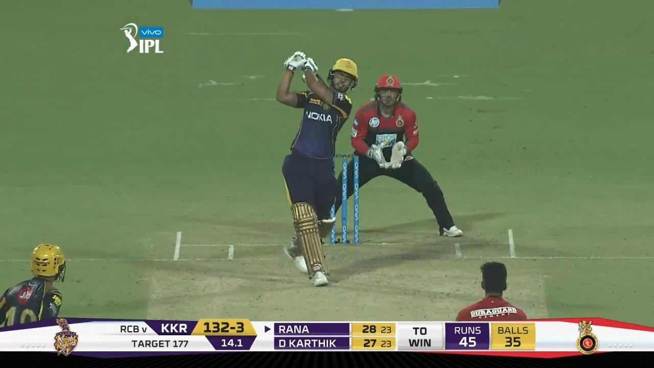 M03: KKR vs RCB – Nitish Rana Six