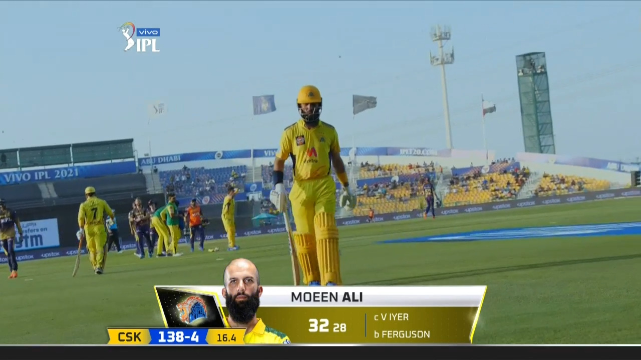 M38: CSK vs KKR – Moeen Ali Wicket