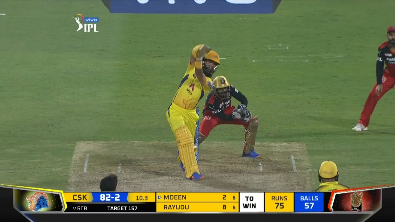 M35: RCB vs CSK – Moeen Ali Six