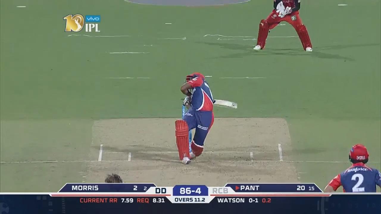 M5: RCB vs DD – Rishabh Pant Six