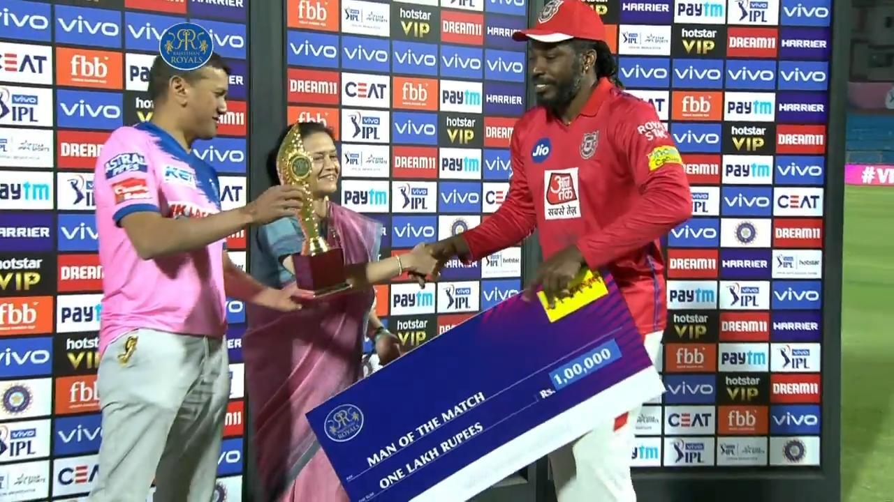 M04: RR vs KXIP – Man of the Match – Chris Gayle