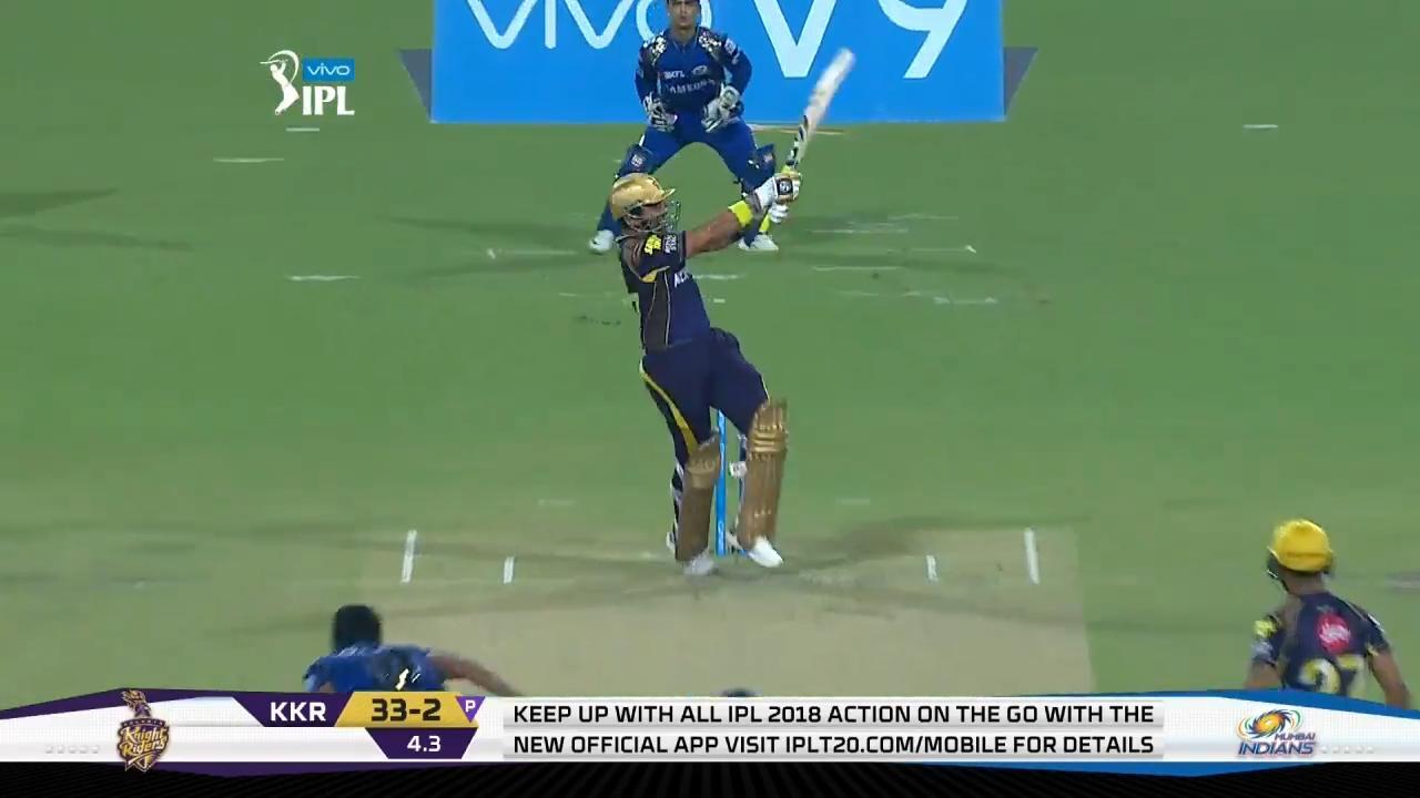 M41: KKR vs MI – Robin Uthappa Six