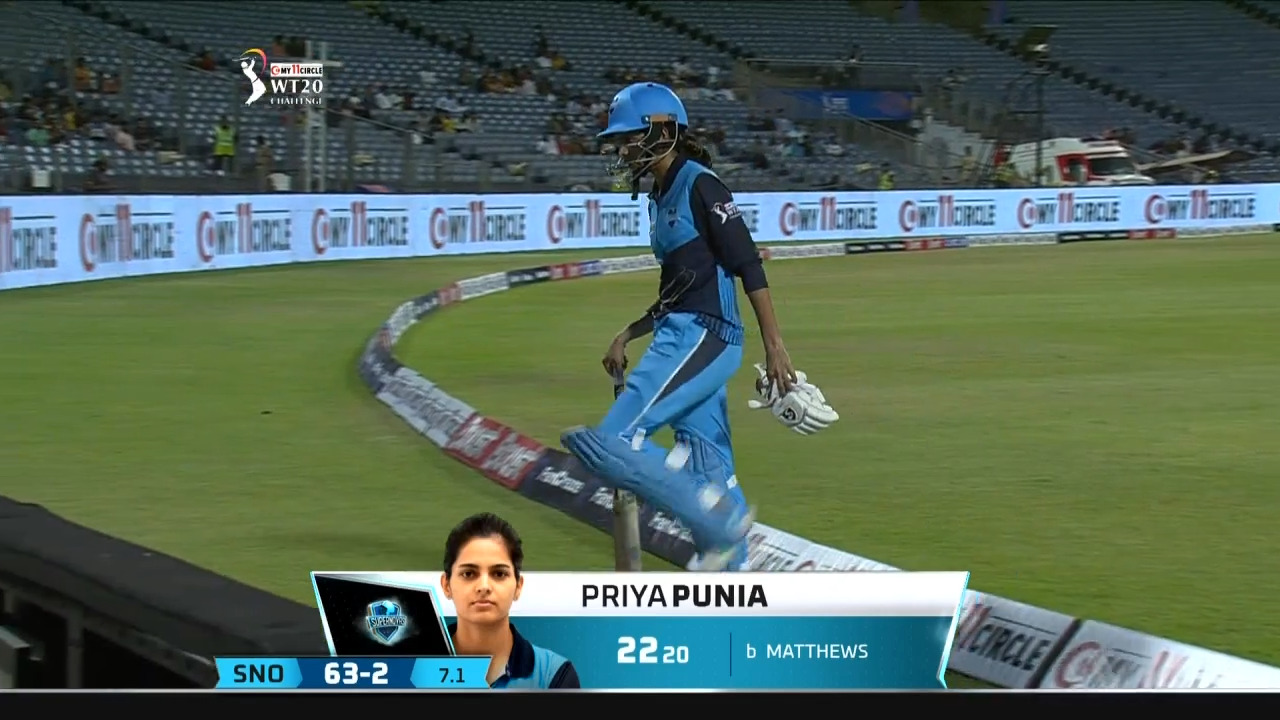 M01: Trailblazers vs Supernovas – Priya Punia Wicket