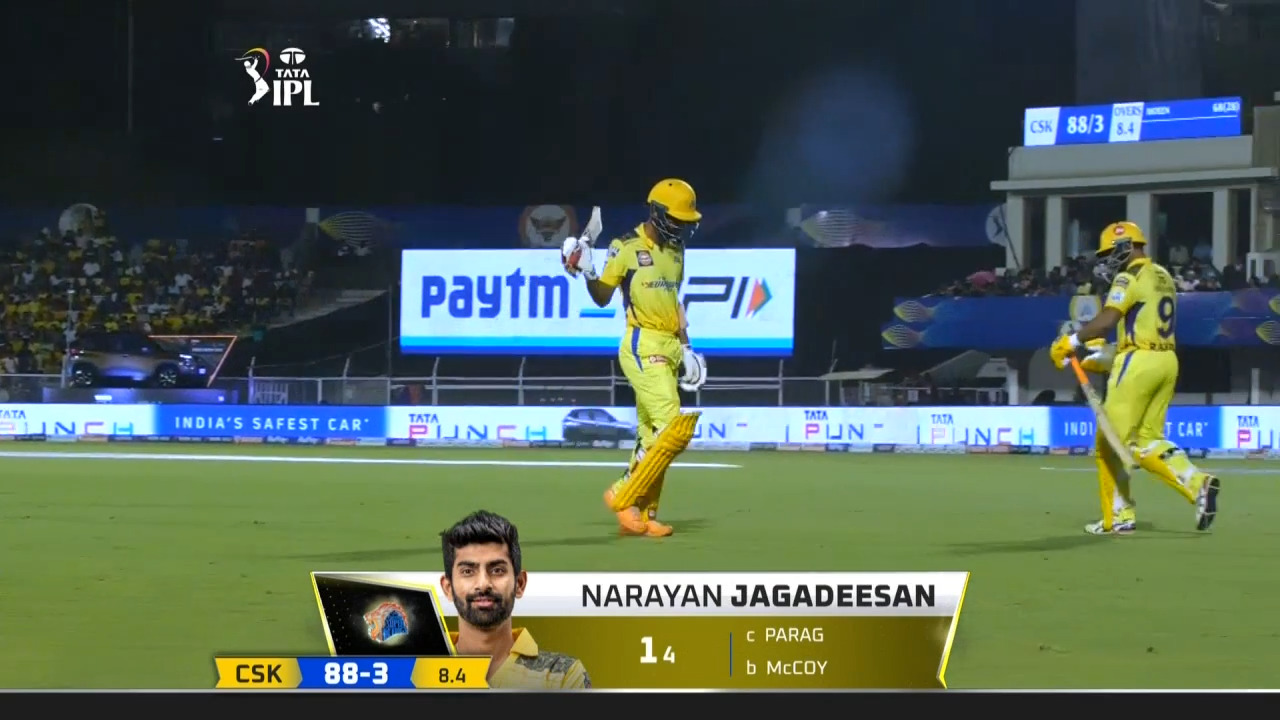 M68: RR vs CSK – Jagadeesan Narayan Wicket