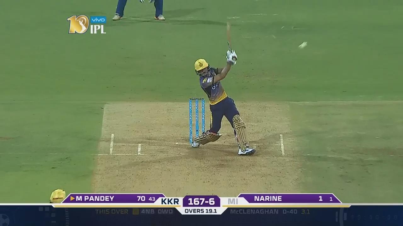 M7: MI vs KKR – Manish Pandey Six background
