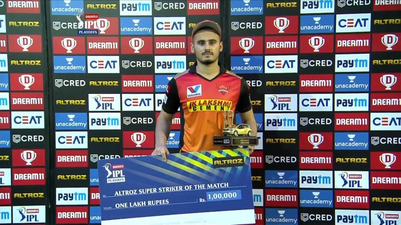 Q2: DC vs SRH – Altroz Super Striker of the Match – Abdul Samad