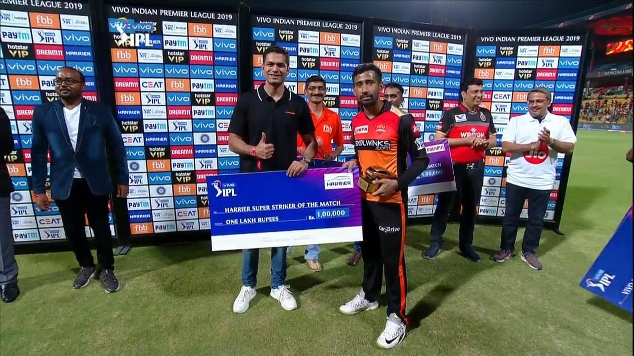 M54: RCB vs SRH – Harrier Super Striker of the Match – Wriddhiman Saha