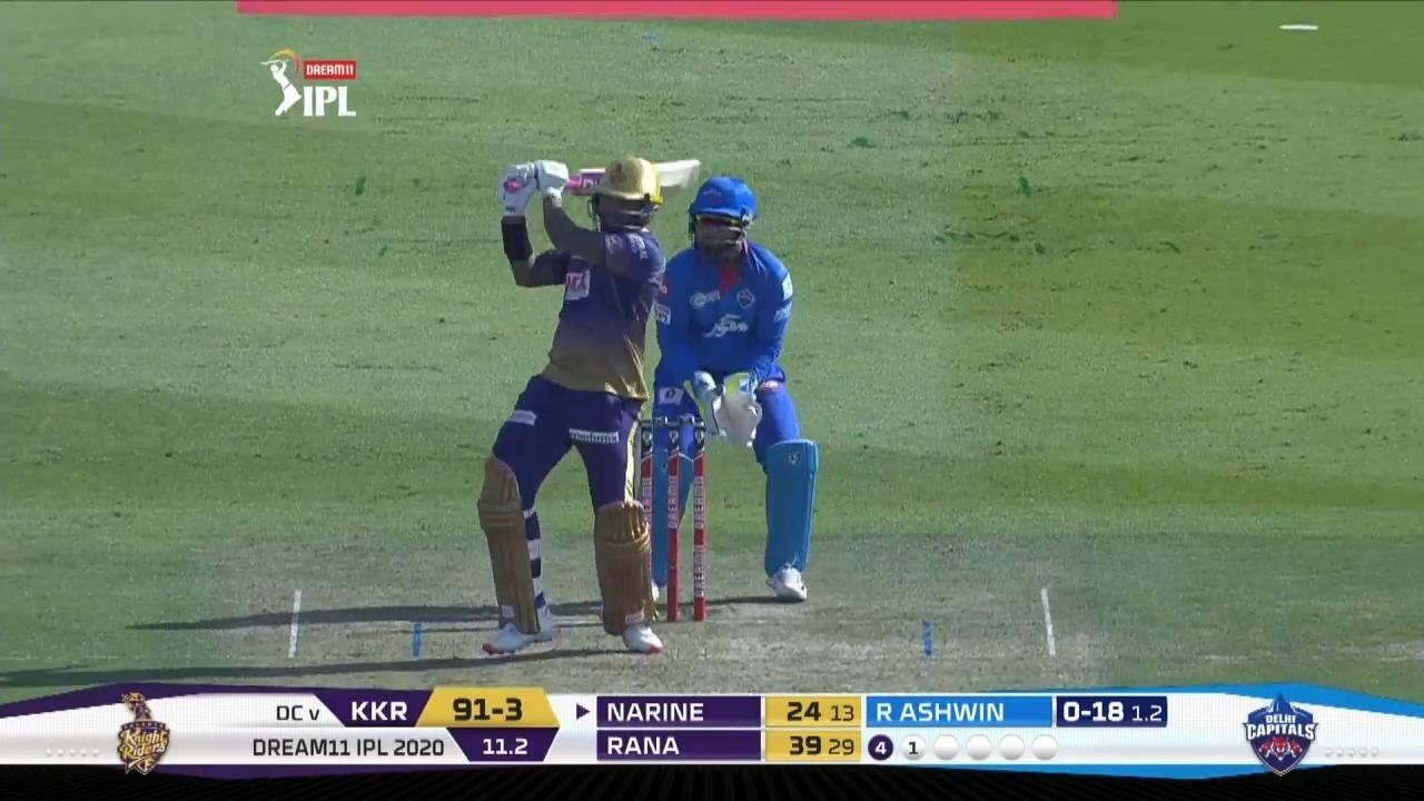 M42: KKR vs DC – Sunil Narine Six background