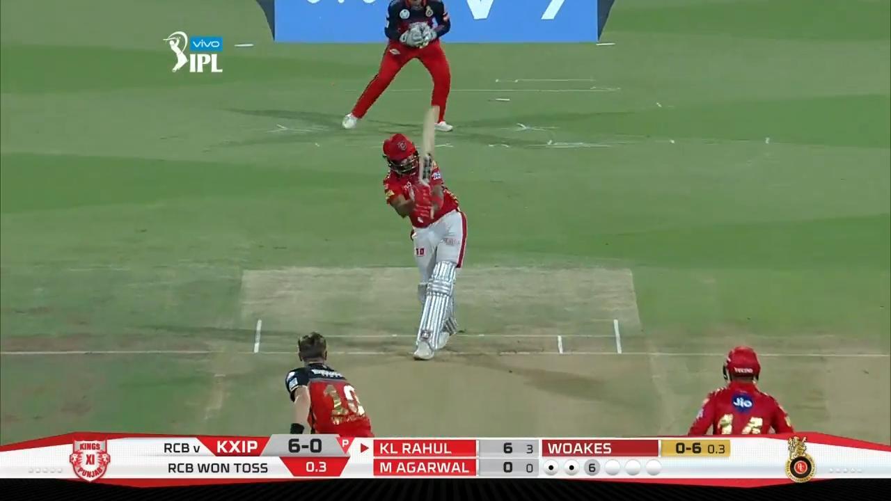 M08: RCB vs KXIP – KL Rahul Six background